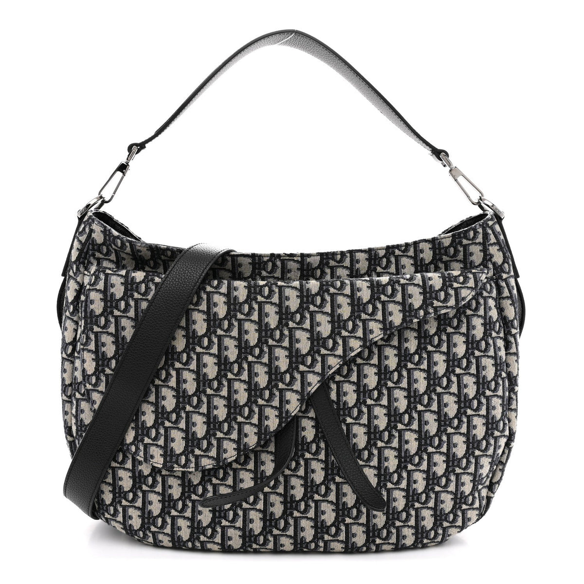 Oblique Soft Saddle Bag Beige Blue wholesalehk.shop