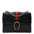 Calfskin Web Medium Dionysus Shoulder Bag Black wholesalehk.shop
