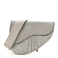 Grained Calfskin Mens Mini Saddle Bag Gray wholesalehk.shop