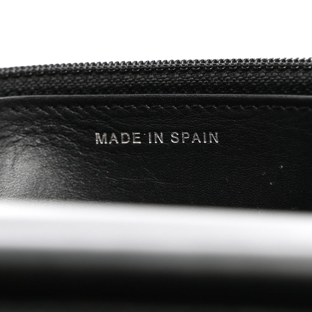 Patent Quilted Wallet On Chain WOC Black wholesalehk.shop