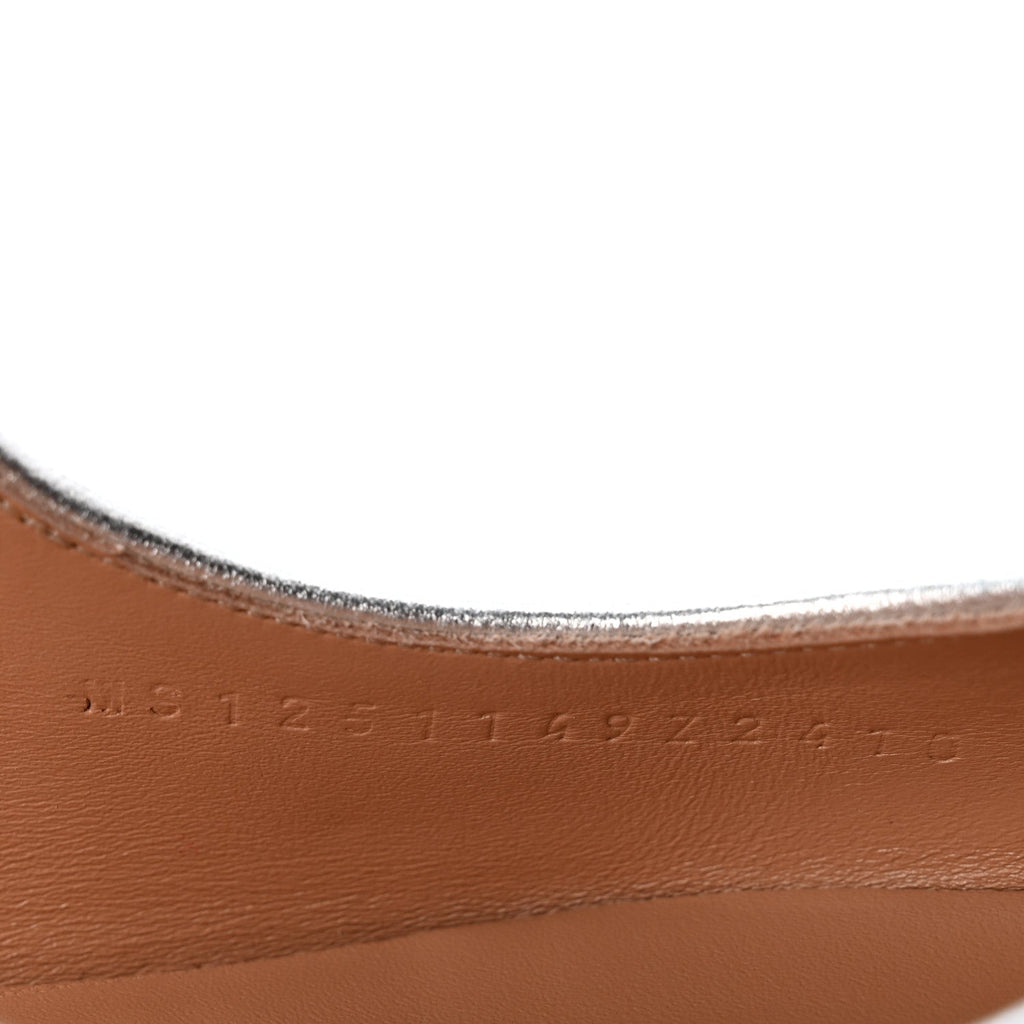Goatskin Nappa Kleo Slingback Flats 36.5 Beige Perlino Gris Argente wholesalehk.shop