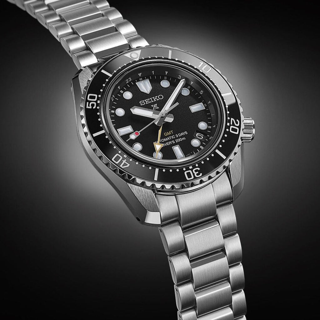 Seiko Prosprex Dark Depths GMT Automatic Black Dial Silver Steel Strap Watch For Men - SPB383J1 wholesalehk.shop