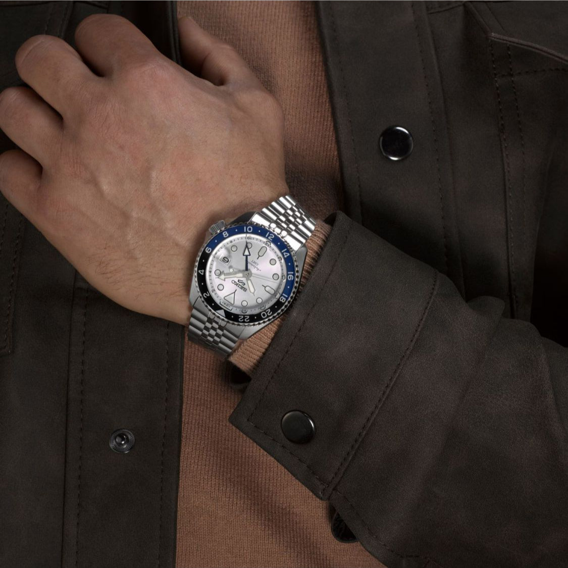 Seiko 5 Sports SKX GMT Automatic Sky Blue Dial Silver Steel Strap Watch For Men - SSK033K1 wholesalehk.shop