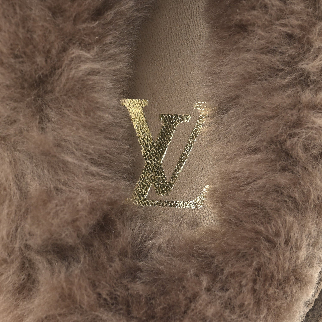 Monogram Fur LV Easy Mens Mule 6 Brown £¨ Direct shipment via from wholesalehk.shop