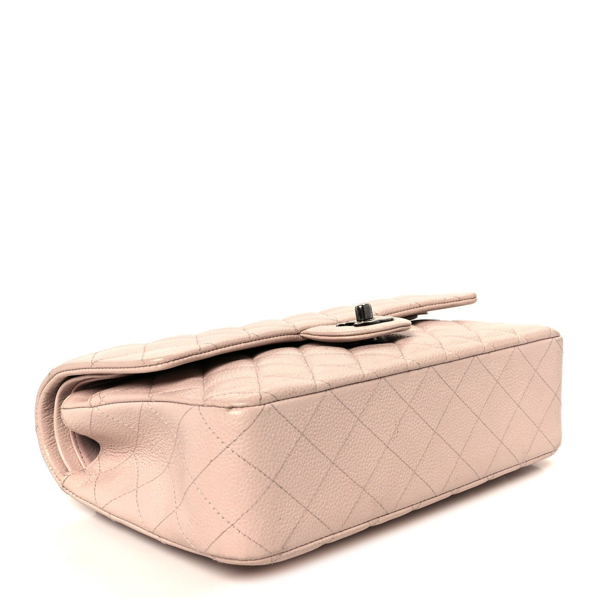 Caviar Quilted Medium Double Flap Light Pink wholesalehk.shop