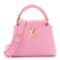 Taurillon Embellished Flower Handle Capucines Mini  Marshmallow Pink £¨ Direct shipment via from wholesalehk.shop