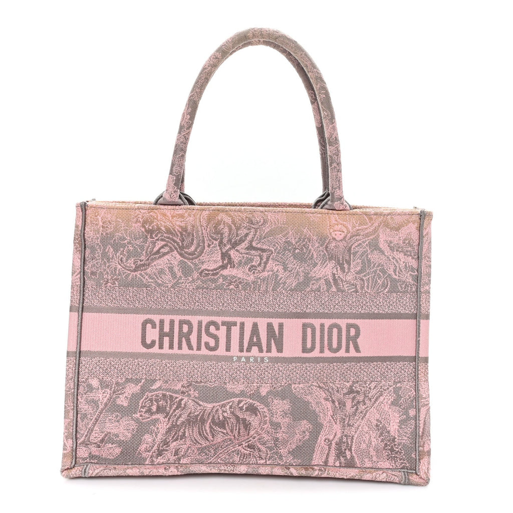 Canvas Embroidered Medium Dioriviera Toile De Jouy Book Tote Pink Grey £¨ Direct shipment via from wholesalehk.shop