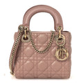 Lambskin Cannage Mini Lady Dior Blush wholesalehk.shop
