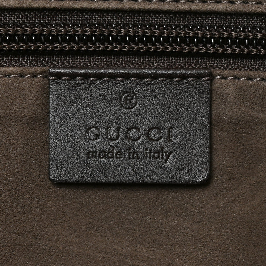 GG Supreme Monogram Medium Zippered Tote Dark Brown wholesalehk.shop