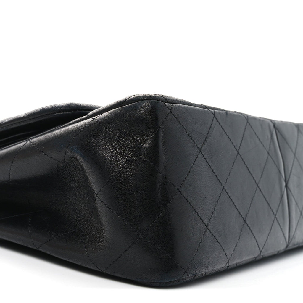 Lambskin Quilted Jumbo Double Flap So Black wholesalehk.shop