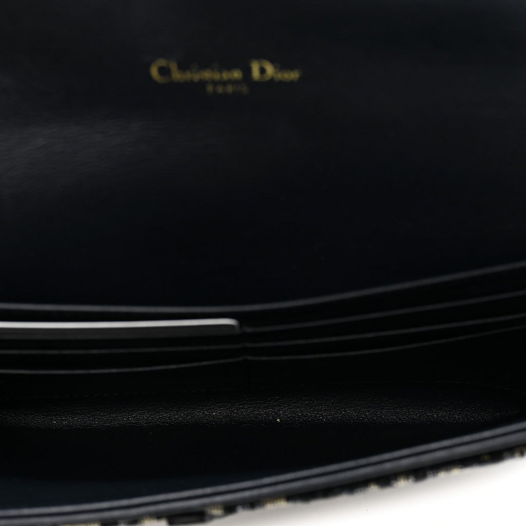 Oblique Saddle Chain Long Wallet Blue wholesalehk.shop