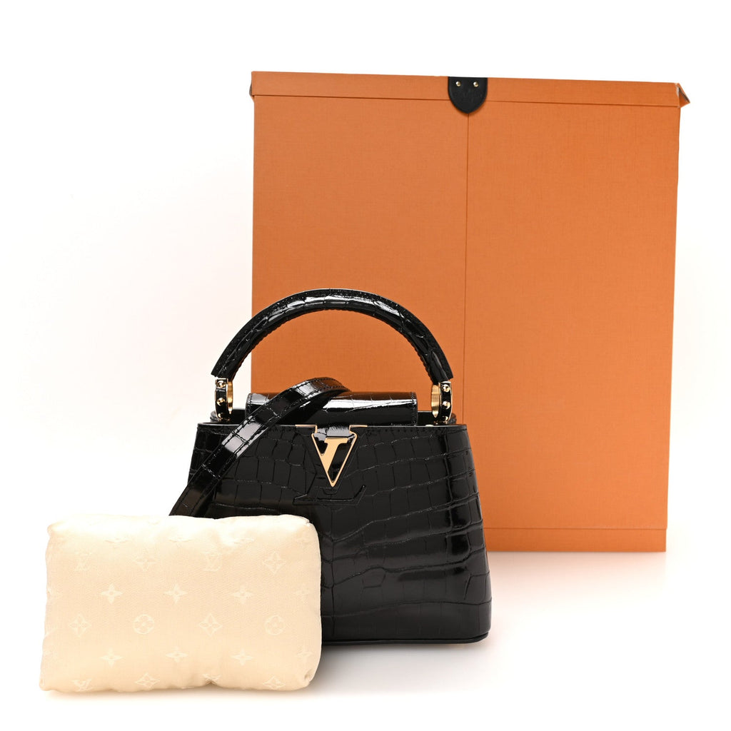 Crocodile Mini Capucines Black £¨ Direct shipment via from wholesalehk.shop