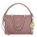 Lambskin Cannage Milly Mini Drawstring Bag Pink Peony wholesalehk.shop