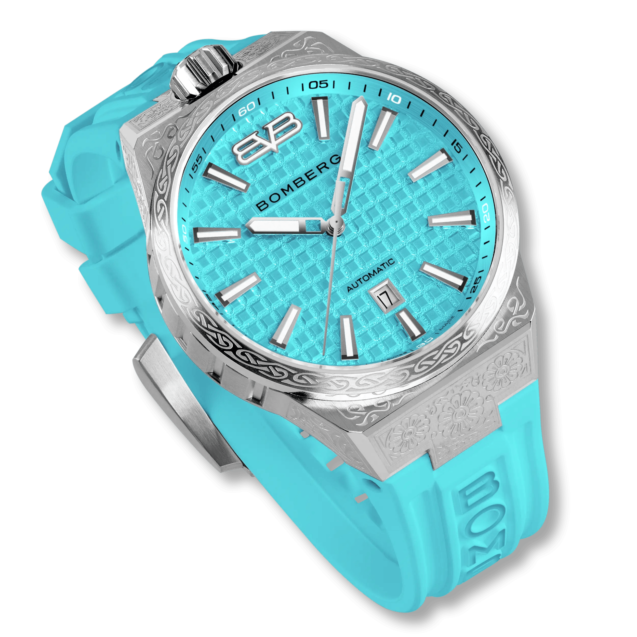 Bomberg Men's Bolt-68 NEO Automatic Teal Lagoon Watch wholesalehk.shop