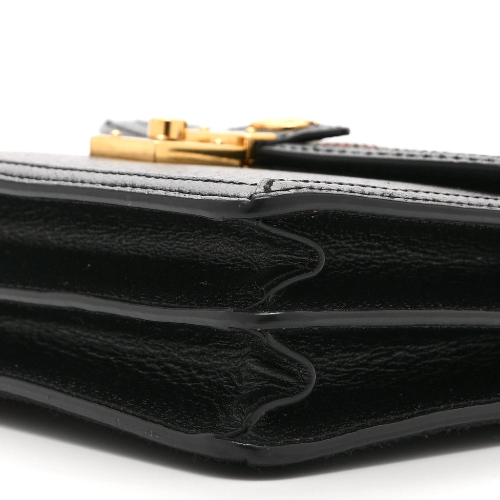 Textured Dollar Calfskin Web Small Ophidia Padlock Top Handle Bag Black £¨ Direct shipment via from wholesalehk.shop