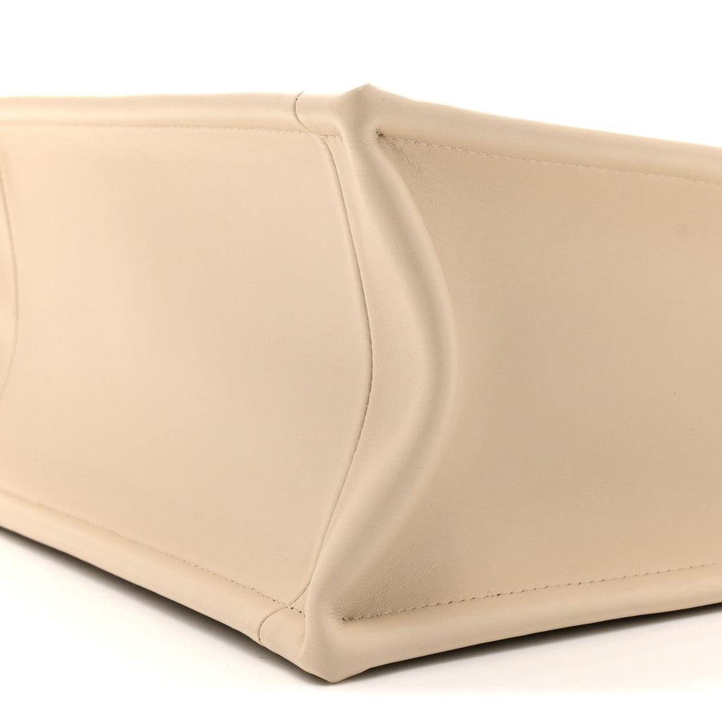 Oblique Chambray Calfskin Small Book Tote With Strap Blue Latte £¨ Direct shipment via from wholesalehk.shop