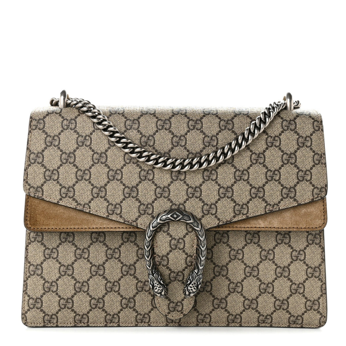 GG Supreme Monogram Medium Dionysus Shoulder Bag Taupe wholesalehk.shop