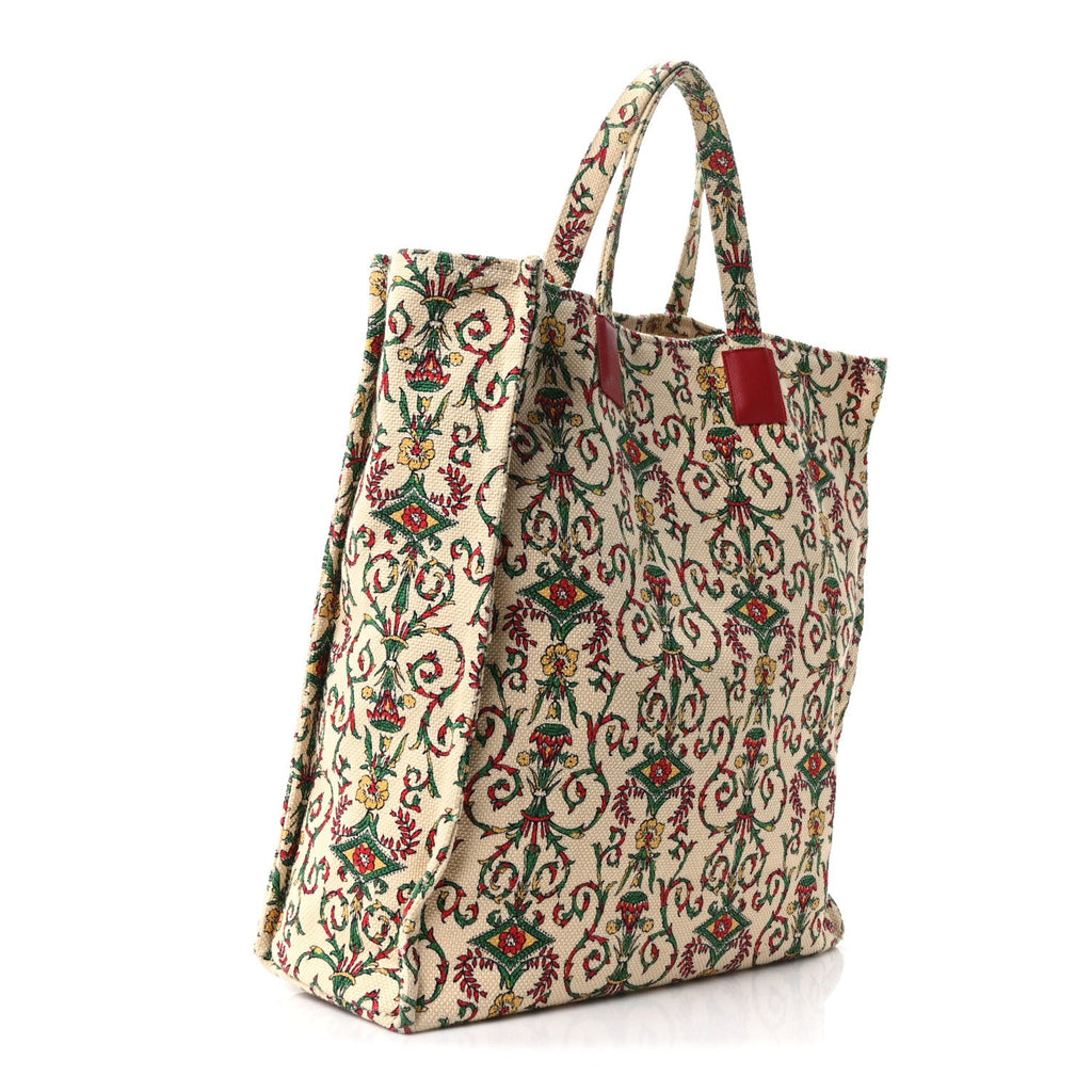Canvas Garden Store Floral Vertical Tote Multicolor wholesalehk.shop