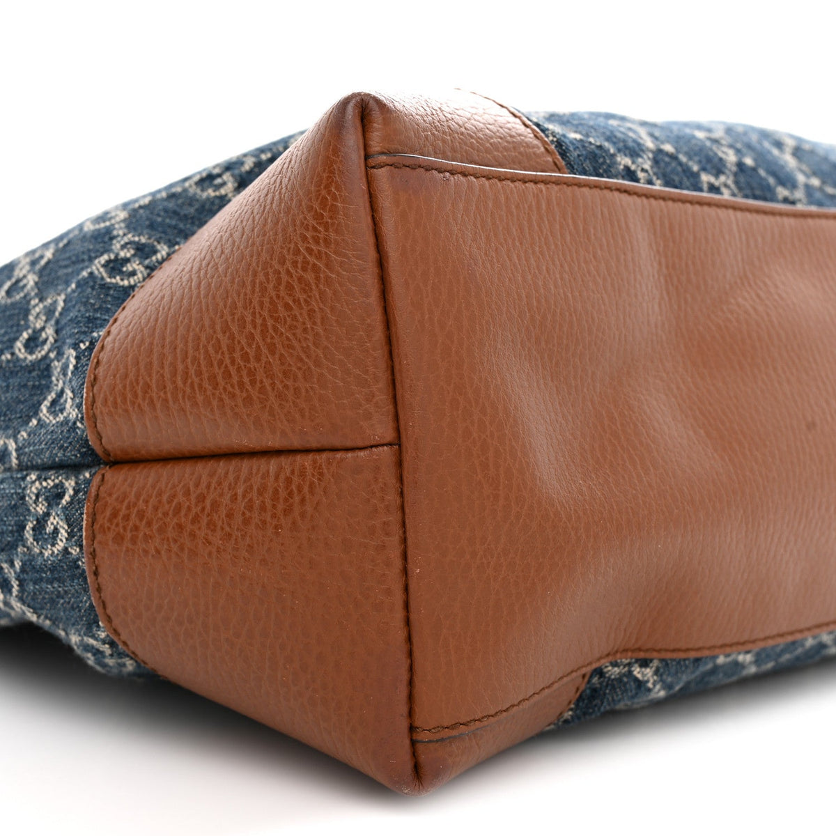 New Denim GG Monogram Medium Ophidia Shopping Tote Blue Tea Cuir wholesalehk.shop