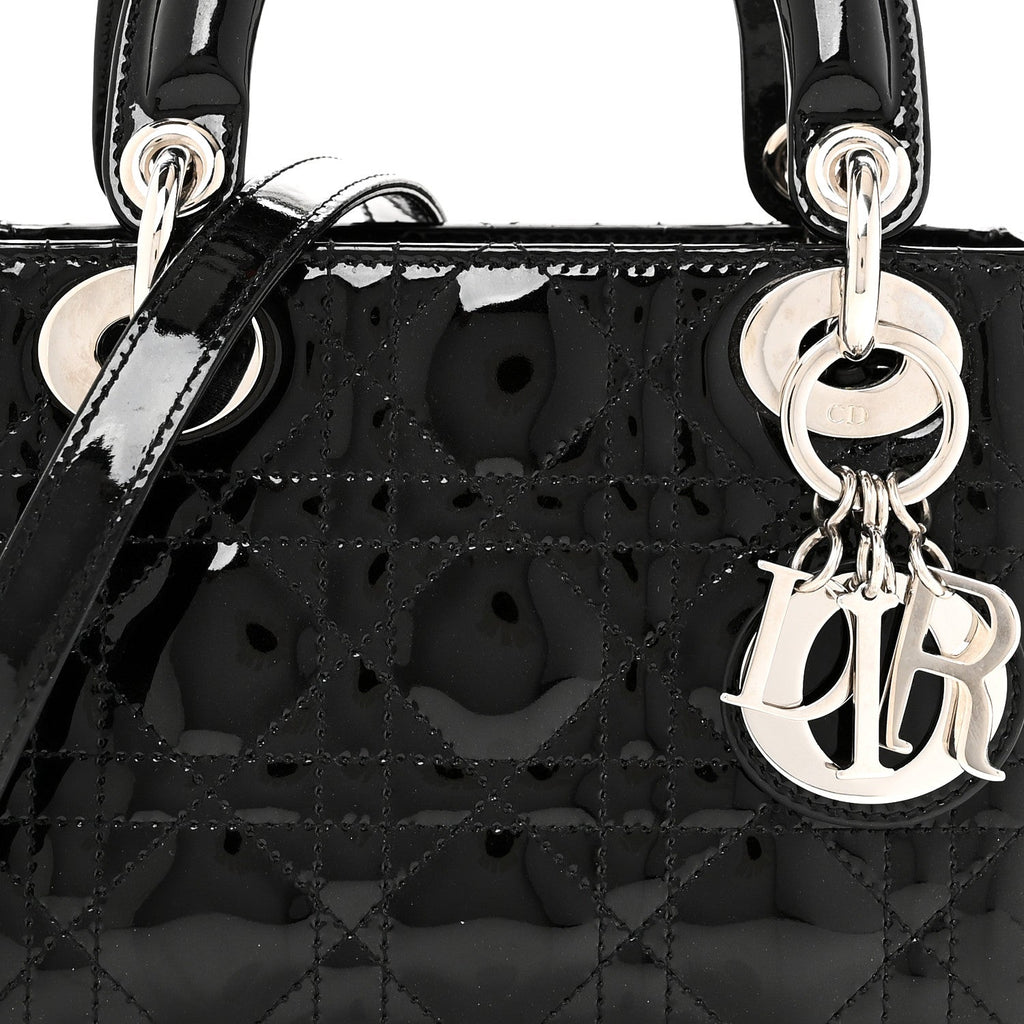 Patent Cannage Mini Lady Dior Black wholesalehk.shop