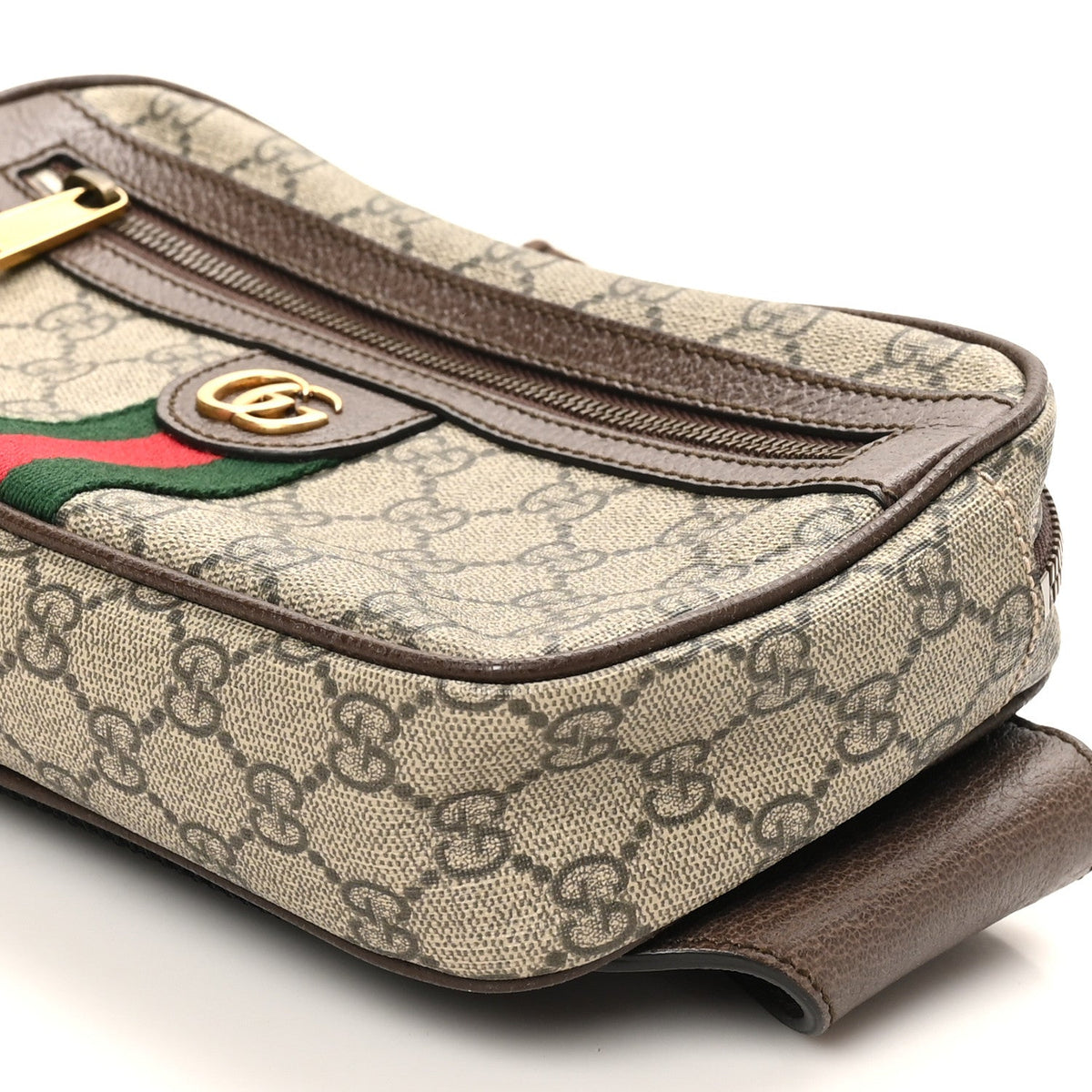 Soft GG Supreme Monogram Medium Ophidia Belt Bag Dark Brown wholesalehk.shop
