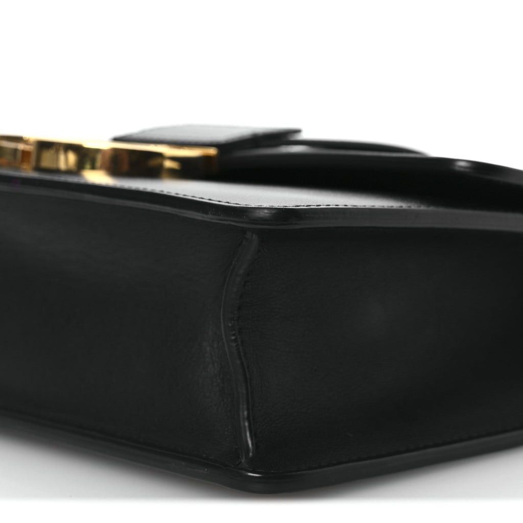 Box Calfskin 30 Montaigne Flap Bag Black wholesalehk.shop
