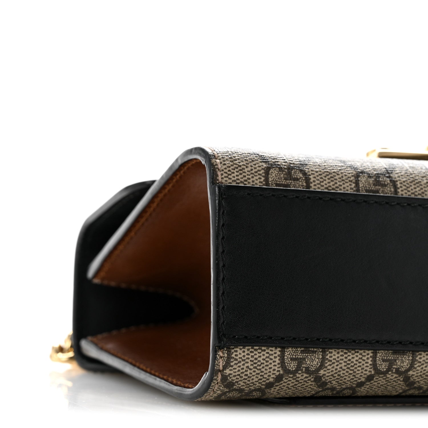 GG Supreme Monogram Calfskin Small Padlock Shoulder Bag Beige Black Cuir £¨ Direct shipment via from wholesalehk.shop