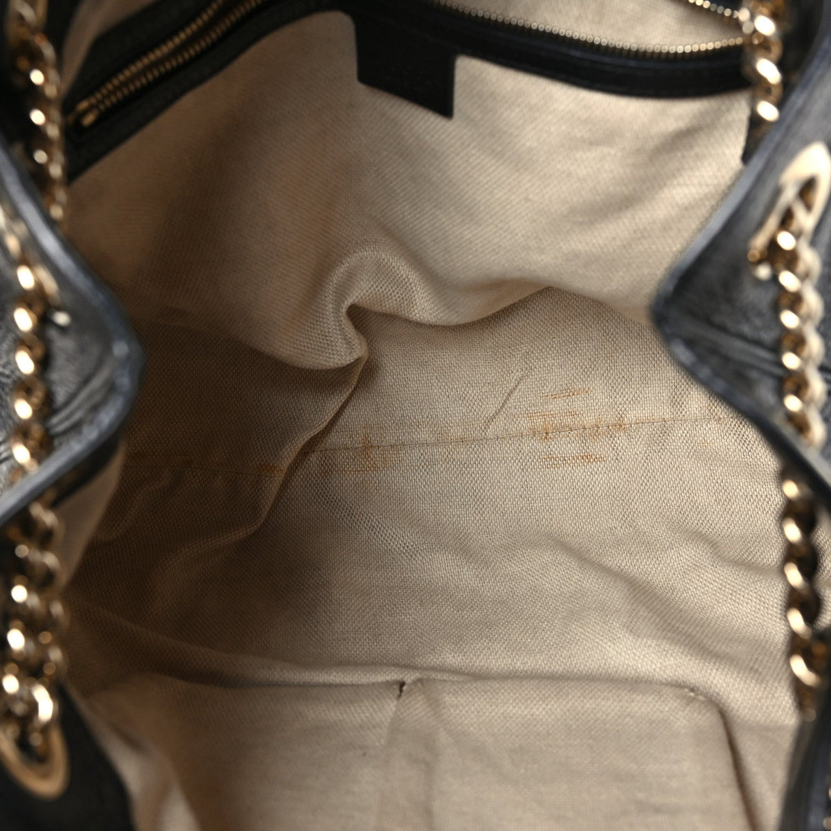 Pebbled Calfskin Medium Soho Chain Shoulder Bag Black wholesalehk.shop
