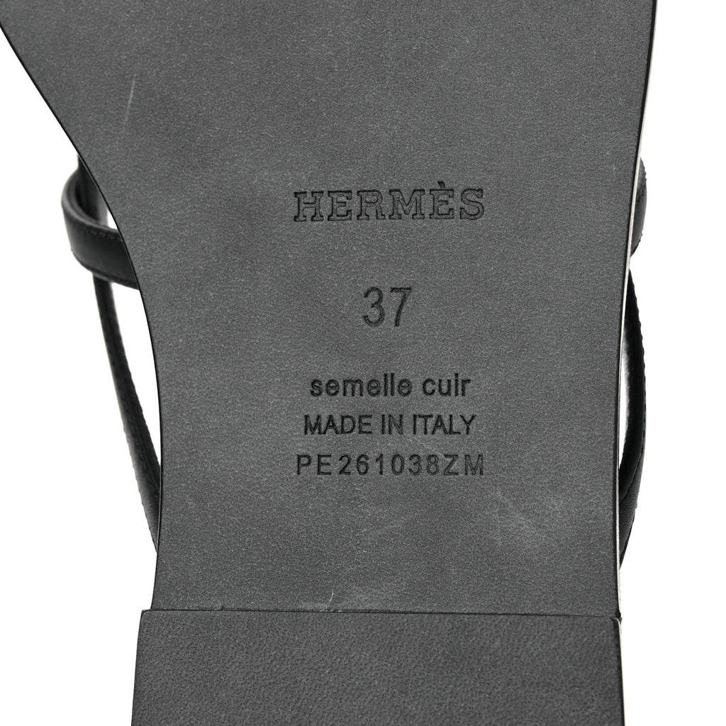 Calfskin Miss Sandals 37 Black wholesalehk.shop