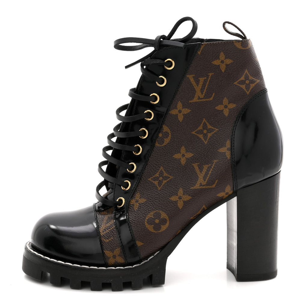 Patent Calfskin Monogram Star Trail Ankle Boots 39 Black £¨ Direct shipment via from wholesalehk.shop