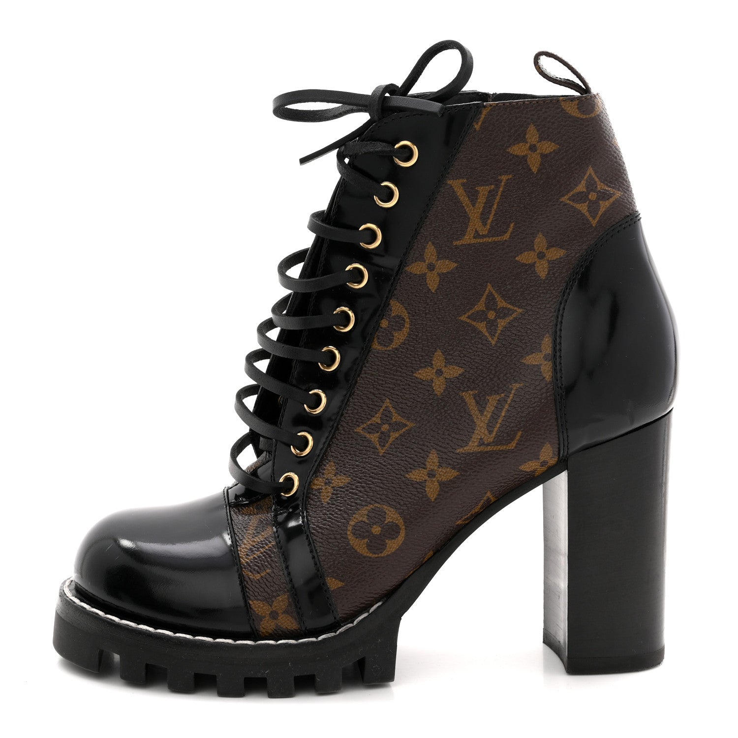 Patent Calfskin Monogram Star Trail Ankle Boots 39 Black £¨ Direct shipment via from wholesalehk.shop