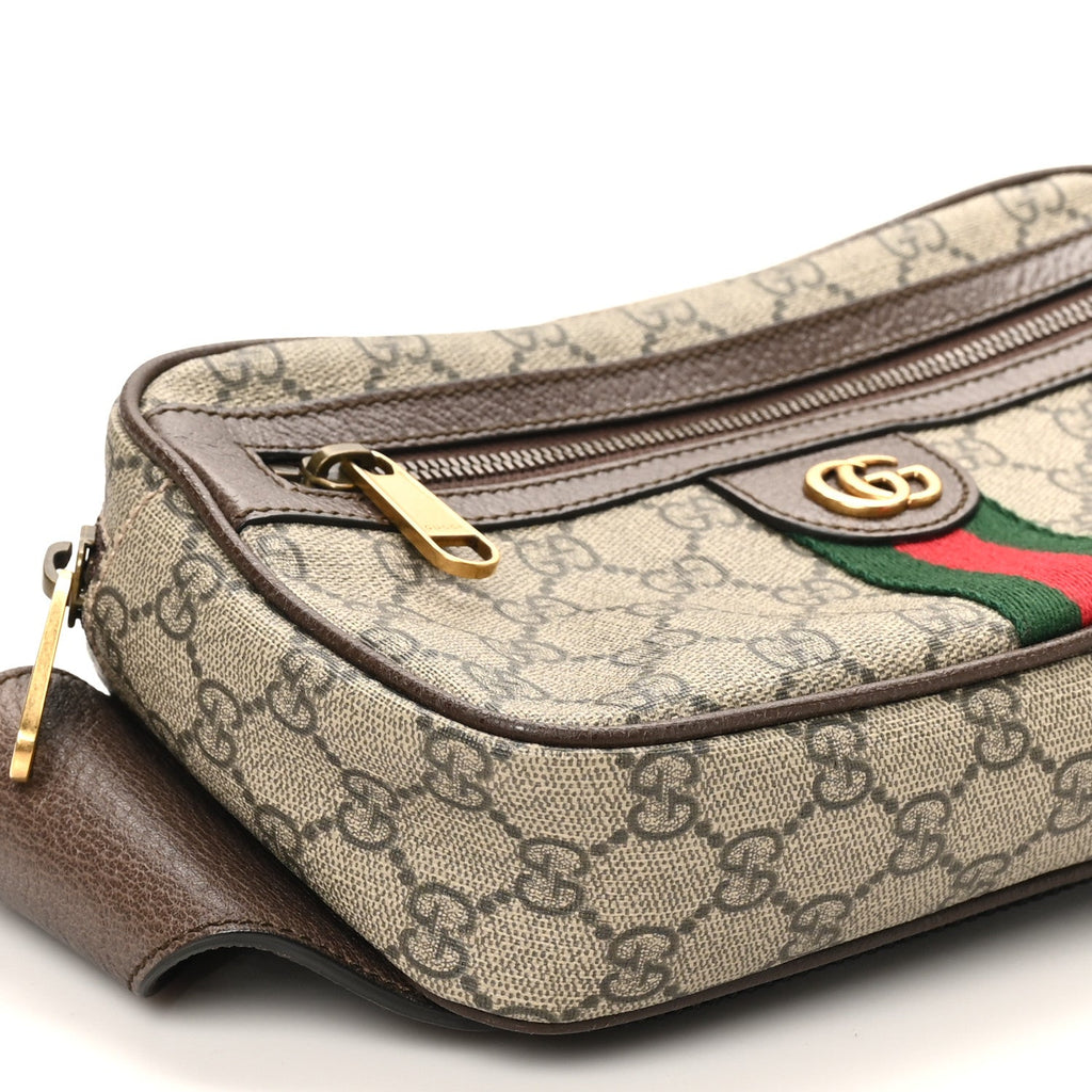 Soft GG Supreme Monogram Medium Ophidia Belt Bag Dark Brown wholesalehk.shop
