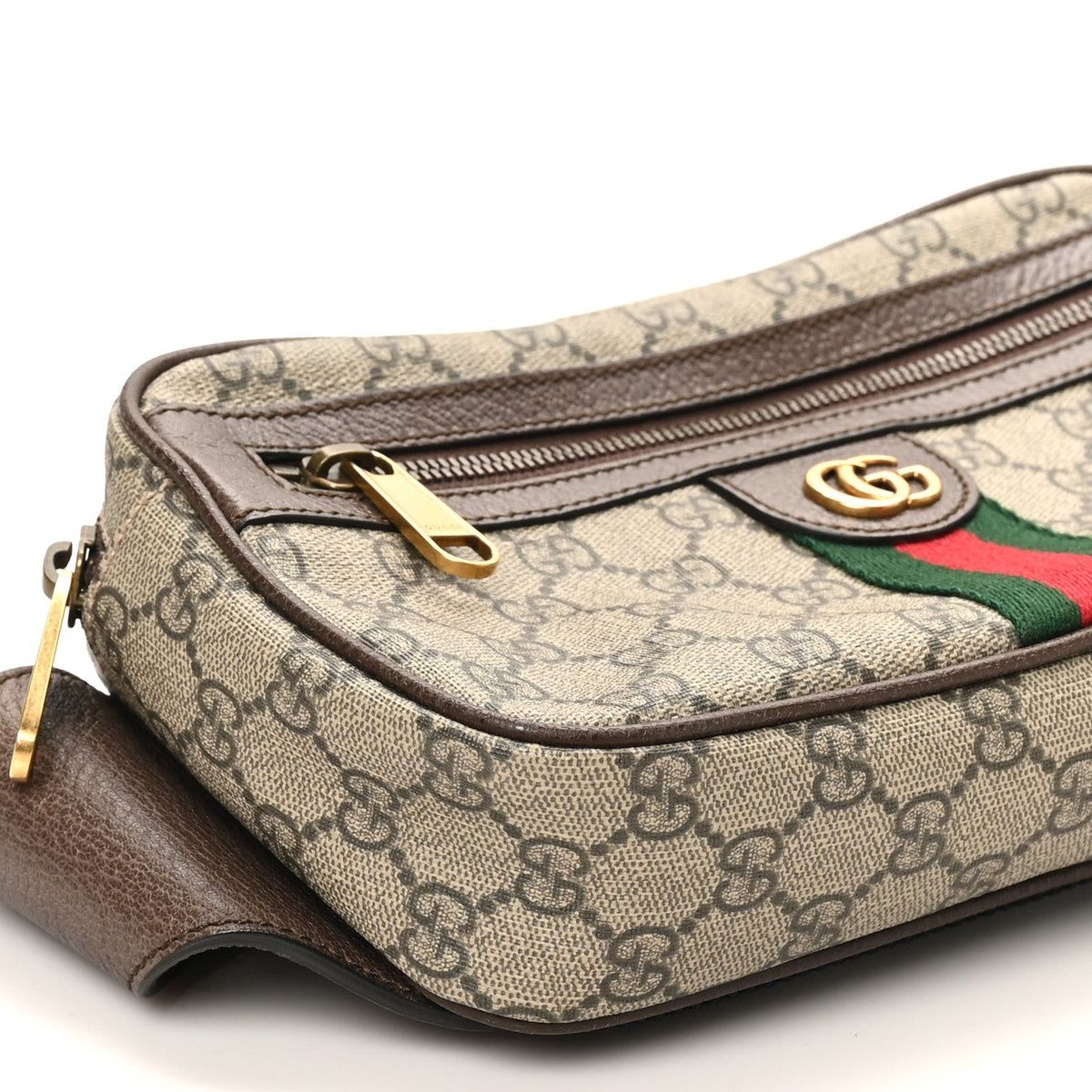 Soft GG Supreme Monogram Medium Ophidia Belt Bag Dark Brown wholesalehk.shop
