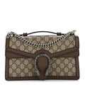 GG Supreme Monogram Textured Dollar Calfskin Top Handle Dionysus Shoulder Bag Beige Ebony New Acero wholesalehk.shop