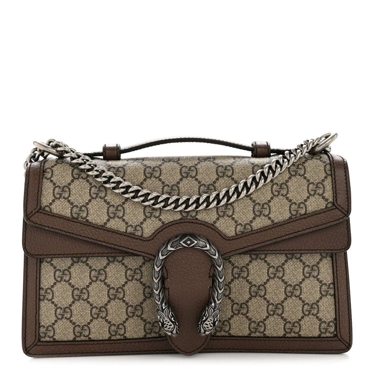 GG Supreme Monogram Textured Dollar Calfskin Top Handle Dionysus Shoulder Bag Beige Ebony New Acero wholesalehk.shop