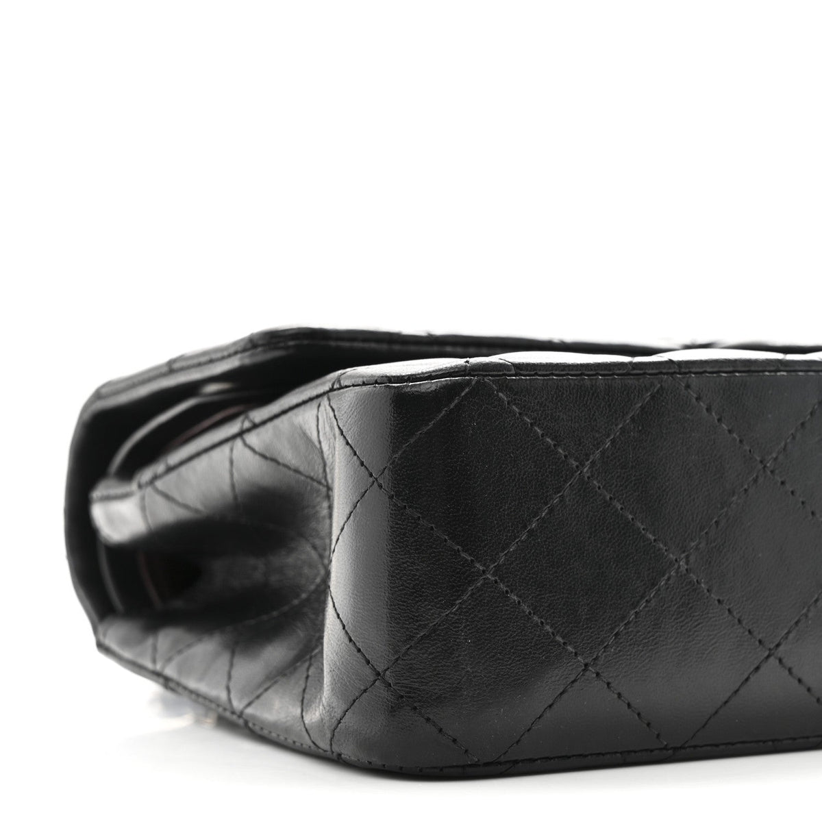 Lambskin Quilted Medium Double Flap Black wholesalehk.shop