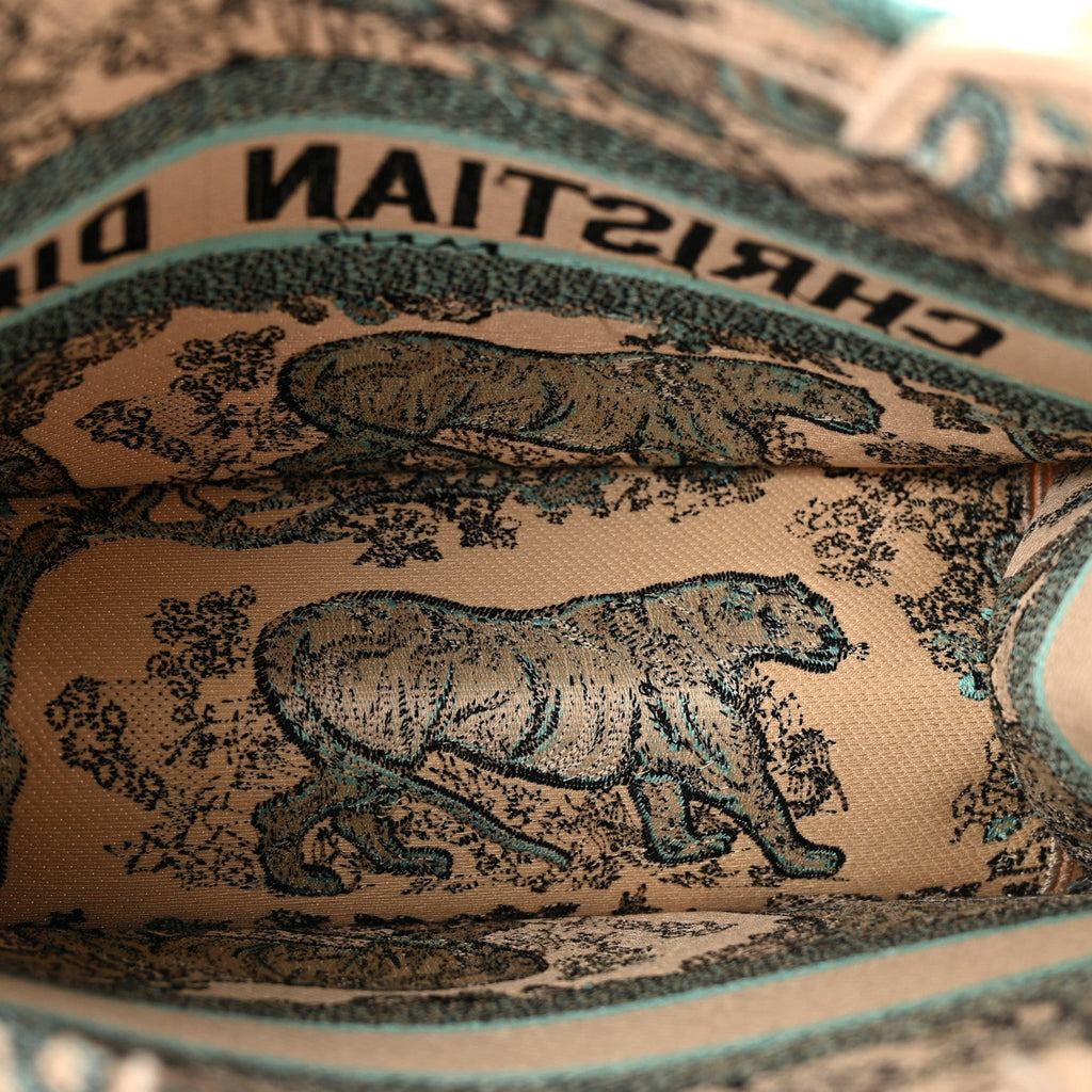 Raffia Embroidered Dioriviera Medium Book Tote Aquamarina £¨ Direct shipment via from wholesalehk.shop