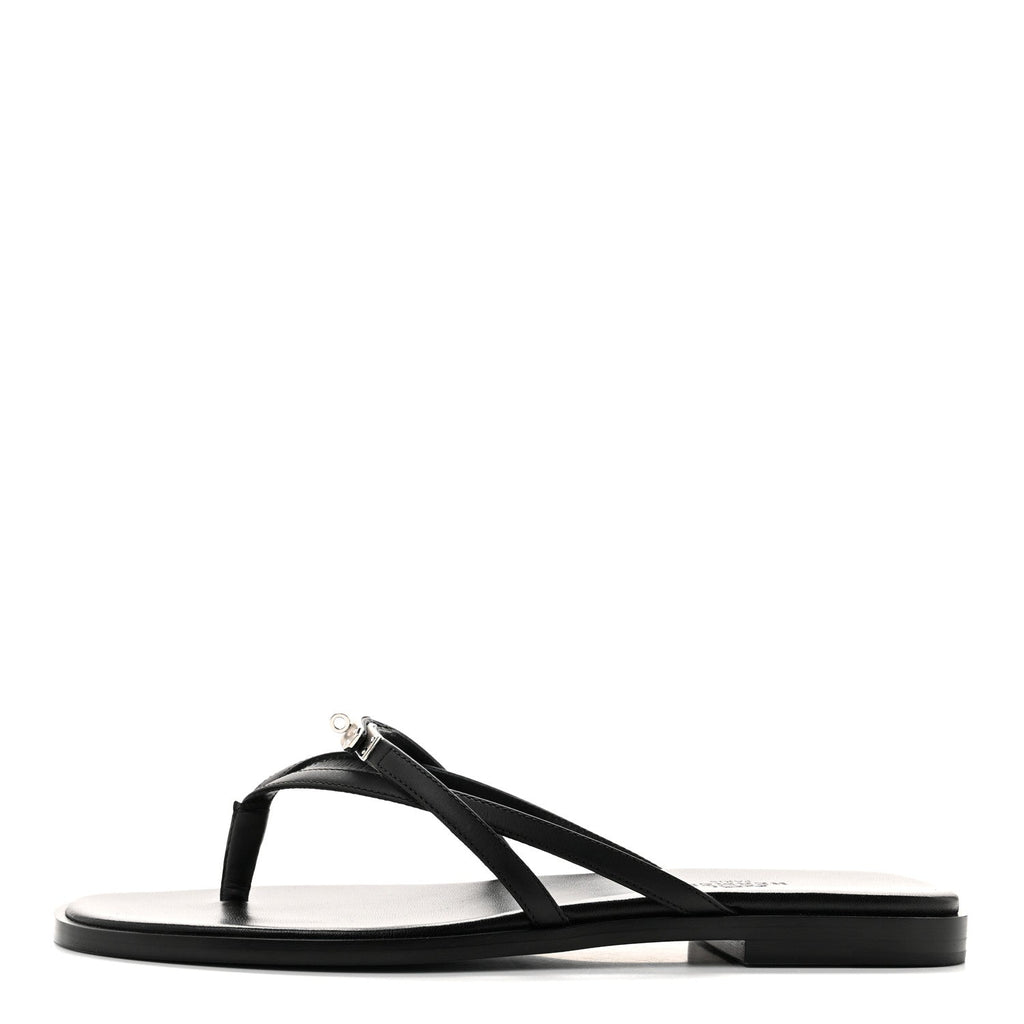 Calfskin Miss Sandals 38 Black wholesalehk.shop