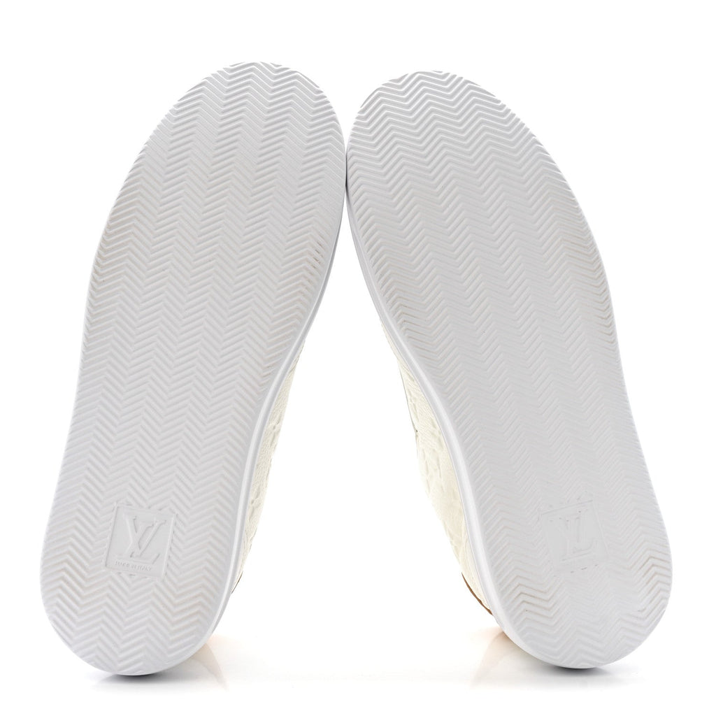 Grained Calfskin Embossed Monogram Mens Beverly Hills Sneakers 8.5 White £¨ Direct shipment via from wholesalehk.shop
