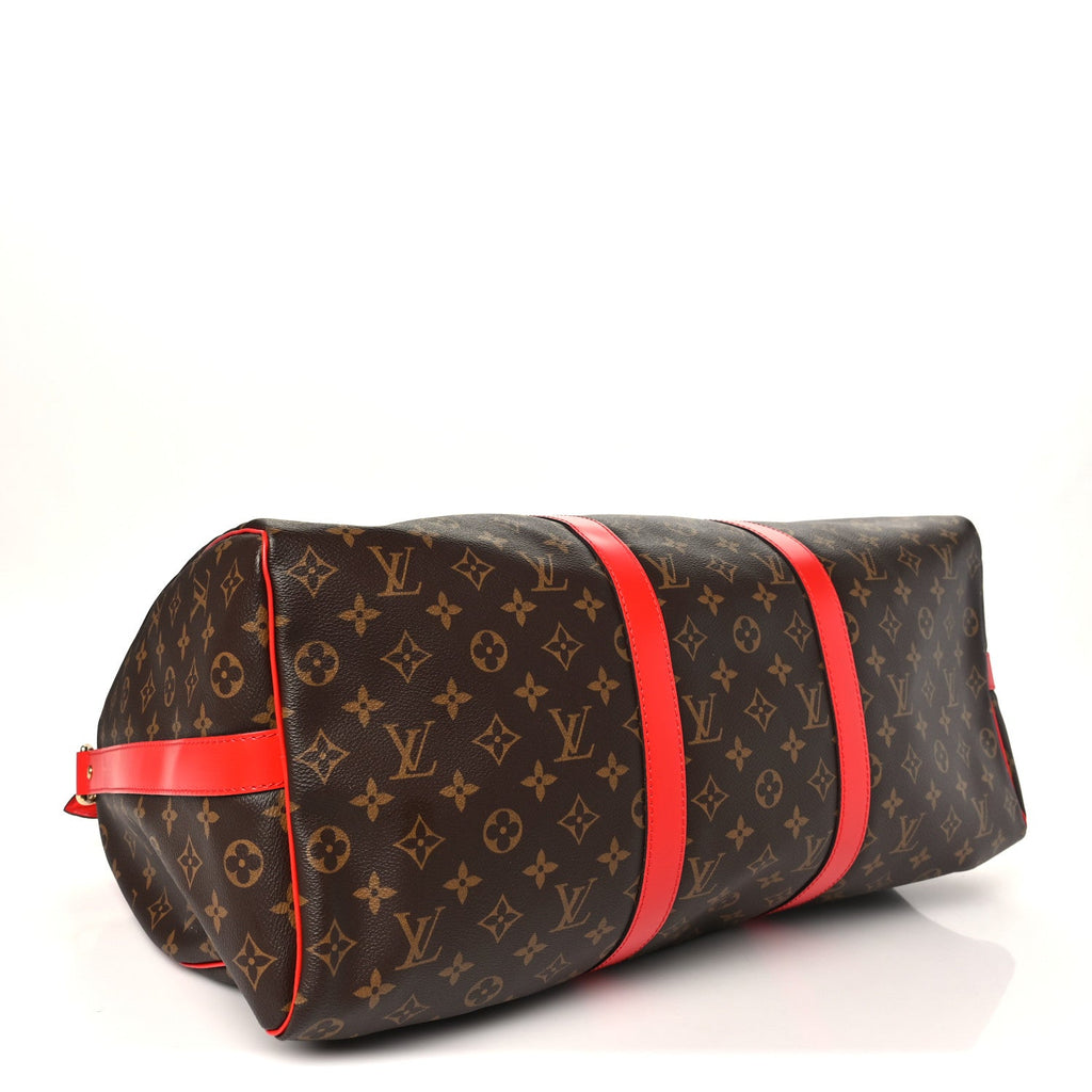 Calfskin Monogram Keepall Bandouliere 50 Coquelicot wholesalehk.shop