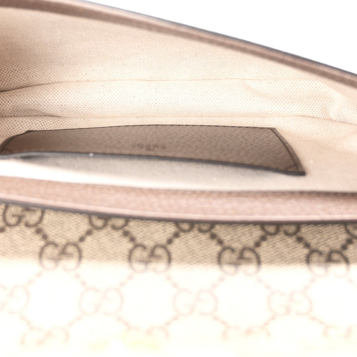 GG Supreme Monogram Textured Dollar Calfskin Web Mini Ophidia Envelope Shoulder Bag Beige Ebony wholesalehk.shop
