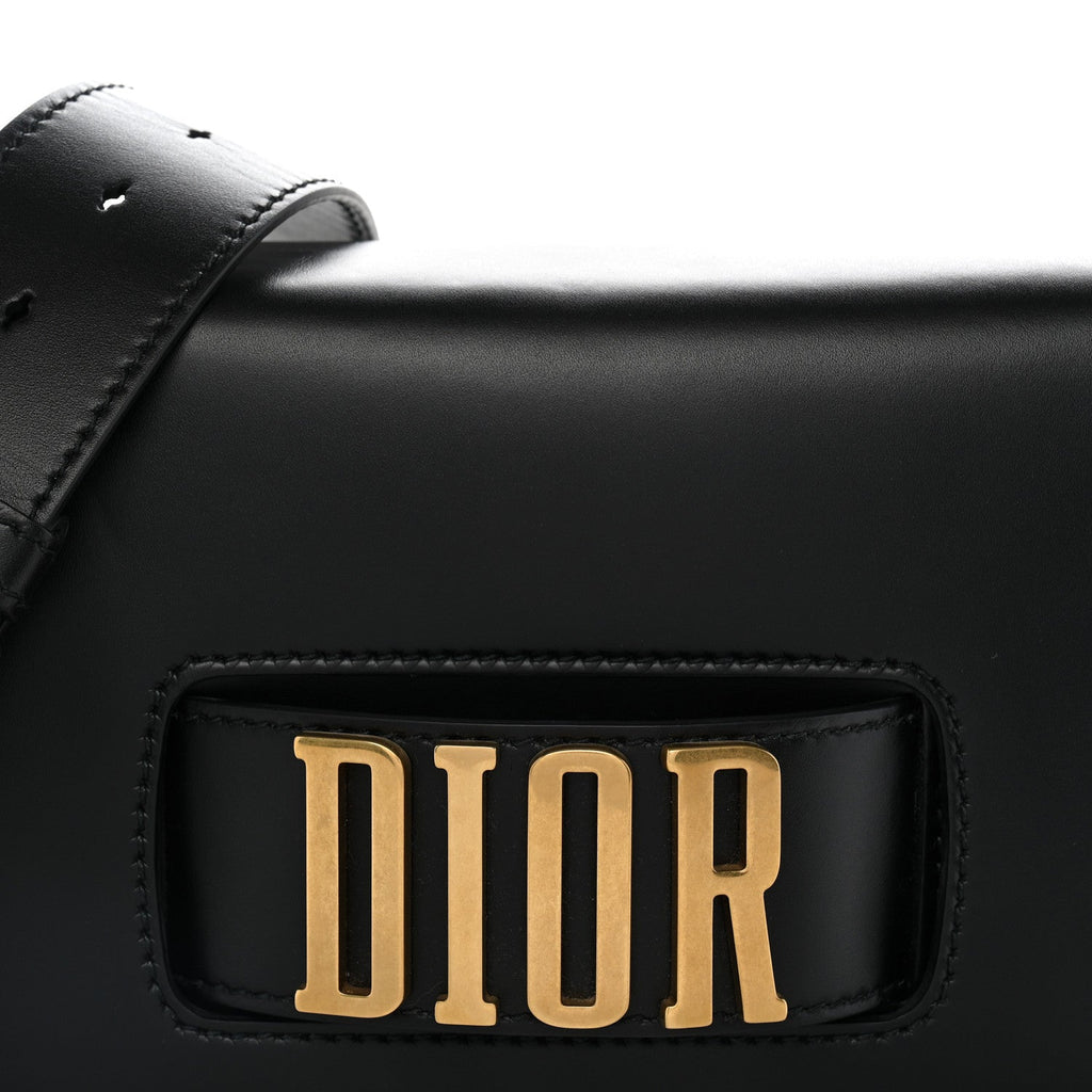 Smooth Calfskin Dio(r)evolution Flap Bag Black wholesalehk.shop