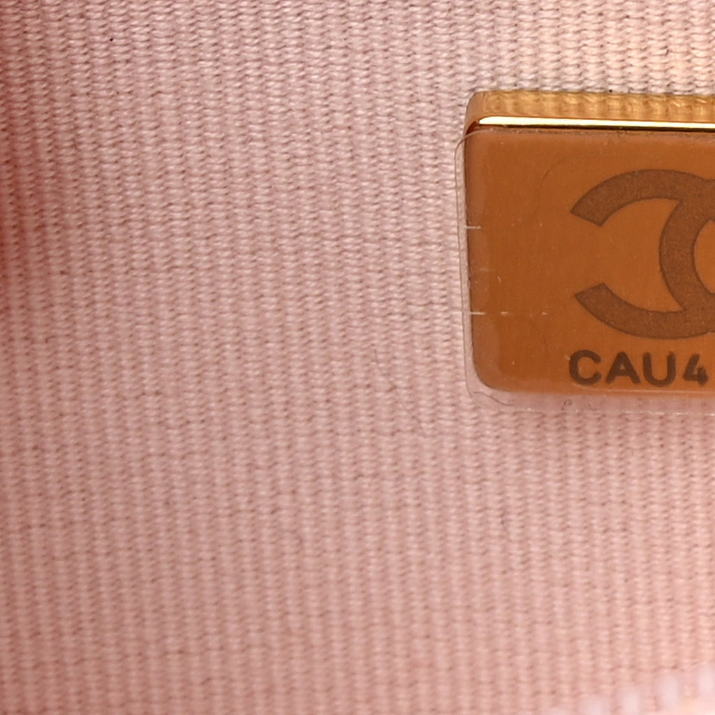Caviar Quilted Crystal CC Wallet On Chain WOC Light Pink wholesalehk.shop