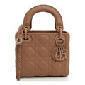 Ultra Matte Calfskin Cannage Mini Lady Dior Light Beige wholesalehk.shop