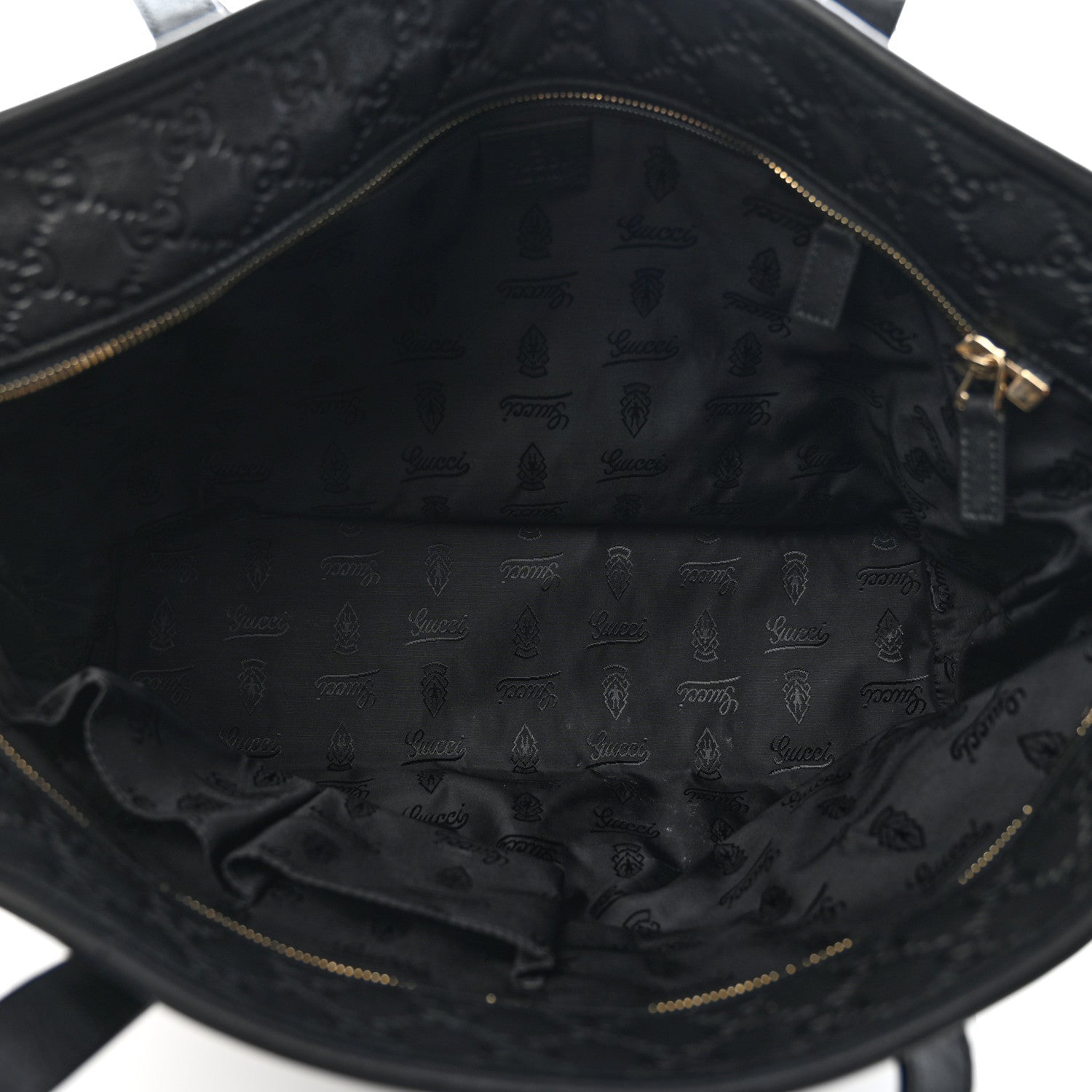 Guccissima Medium Zippered Shopping Tote Black £¨ Direct shipment via from wholesalehk.shop