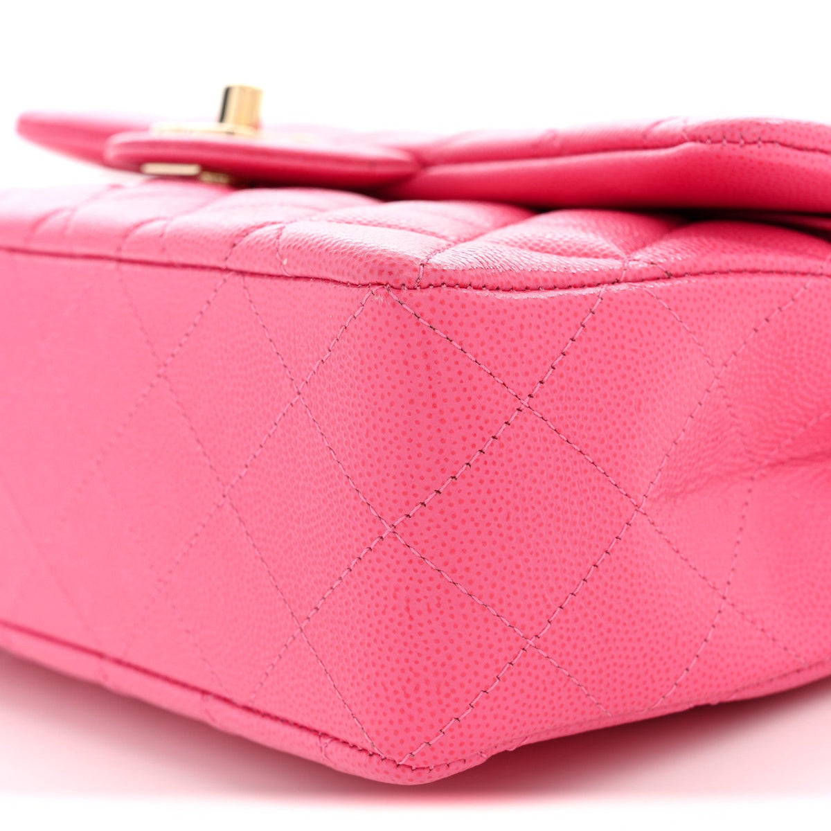 Caviar Quilted Small Double Flap Pink wholesalehk.shop
