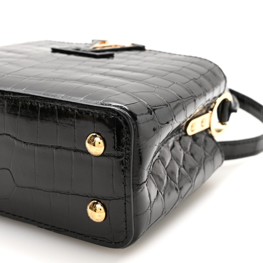 Crocodile Mini Capucines Black £¨ Direct shipment via from wholesalehk.shop