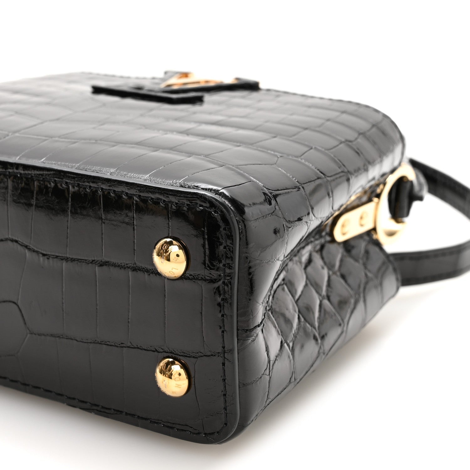 Crocodile Mini Capucines Black £¨ Direct shipment via from wholesalehk.shop