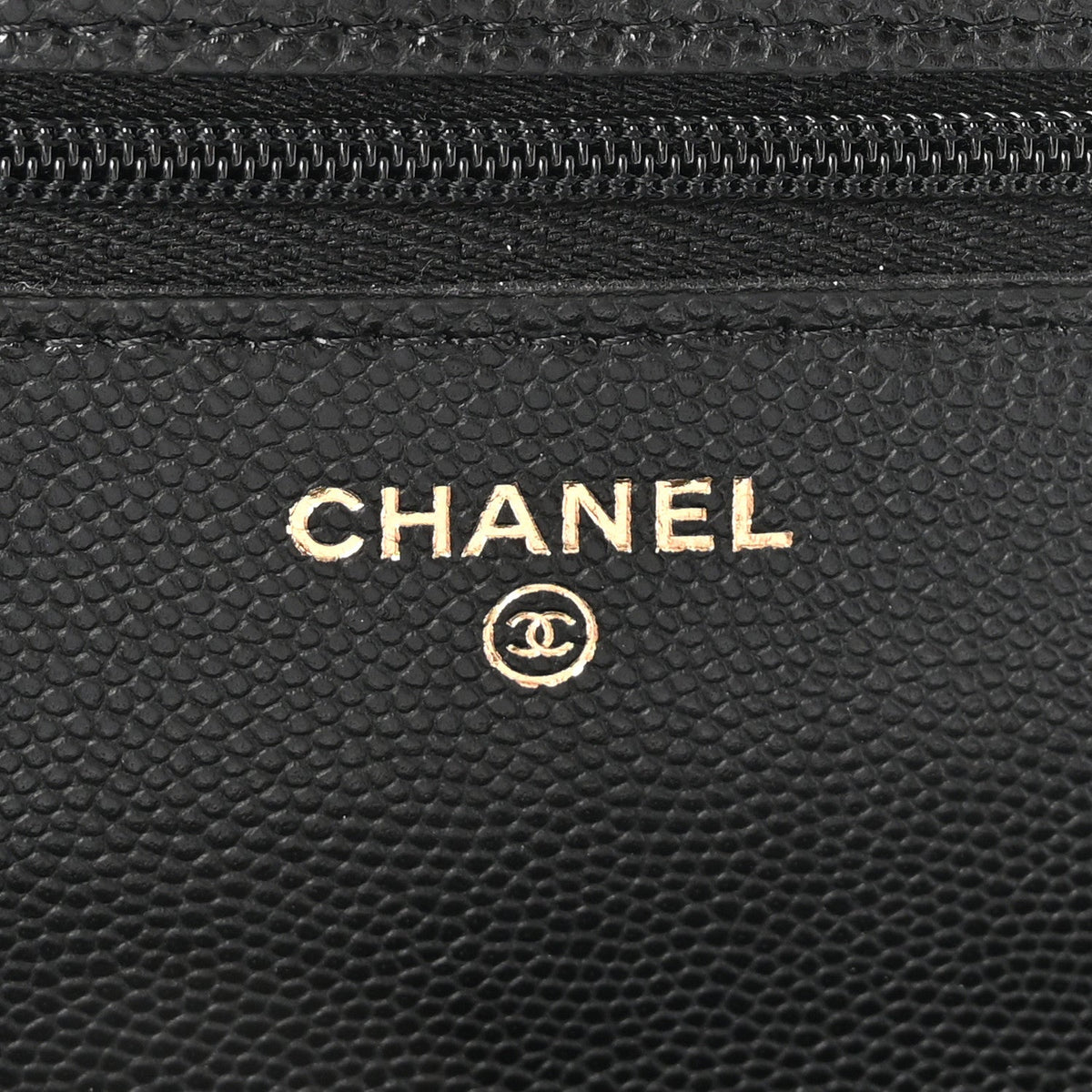 Caviar Quilted Medallion Wallet on Chain WOC Black wholesalehk.shop