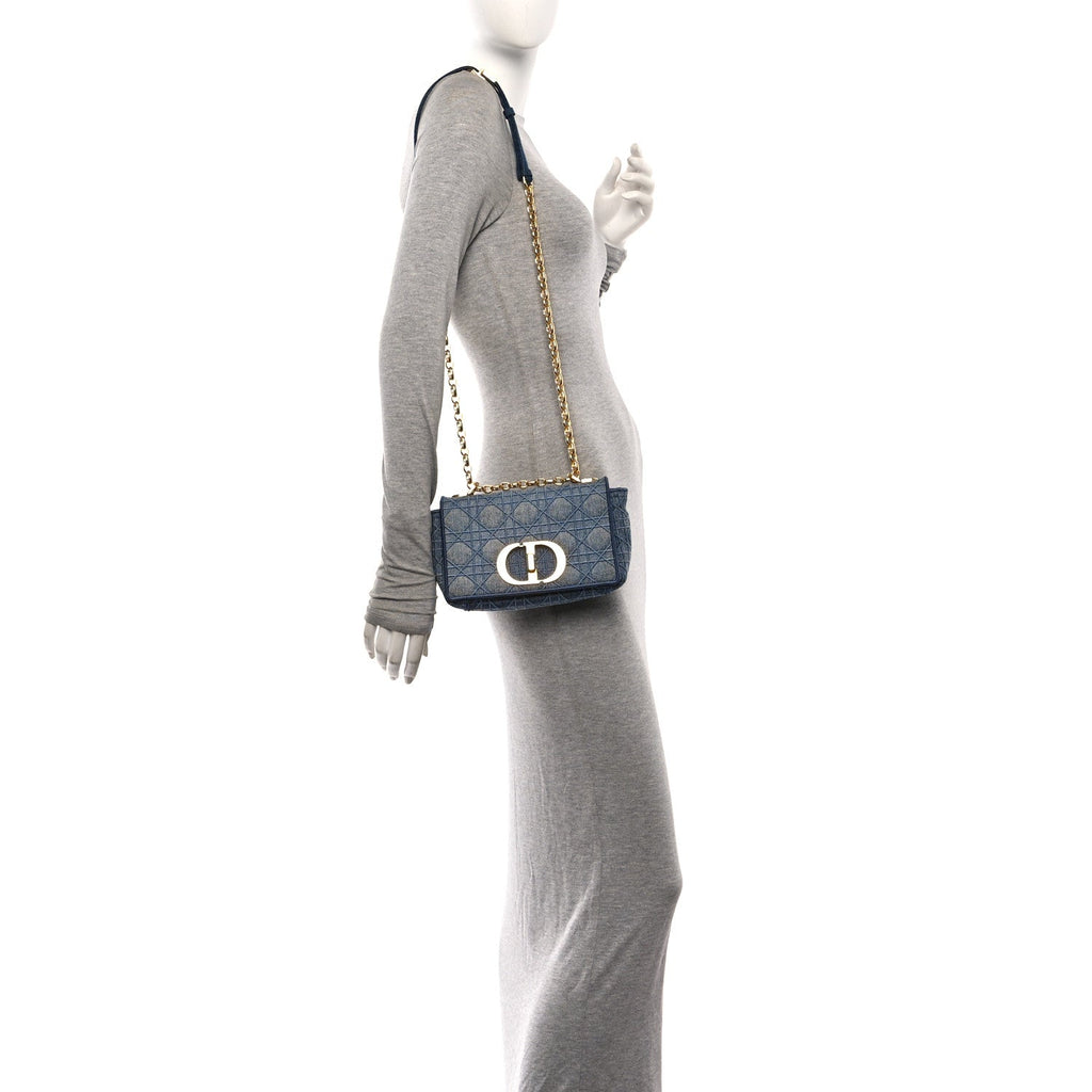 Denim Cannage Small Caro Bag Blue wholesalehk.shop